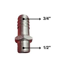 ADAPTADOR DE ALUMÍNIO PARA MANGOTE DN3/4X1/2 | REDUÇÃO NA ROSCA - GABITEC 
