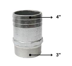 ADAPTADOR DE ALUMÍNIO PARA MANGOTE DN4X3 | REDUÇÃO NA ROSCA - GABITEC