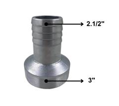 ADAPTADOR DE ALUMINIO PARA  MANGOTE DN3x2.1/2 F (ROSCAxMANGOTE)  - GABITEC