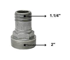 ADAPTADOR DE ALUMÍNIO PARA MANGOTE DN2X1.1/4 | REDUÇÃO NA ESCAMA - GABITEC