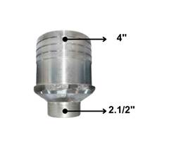 ADAPTADOR DE ALUMÍNIO PARA MANGOTE DN4x2.1/2 (MANGOTExROSCA) - GABITEC