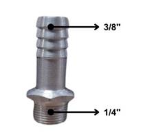 ADAPTADOR DE ALUMÍNIO PARA MANGOTE DN3/8X1/4 | REDUÇÃO NA ROSCA - GABITEC