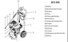 LAVADORA A GASOLINA 4T BFG 3000 7,5CV PARTIDA MANUAL - BUFFALO