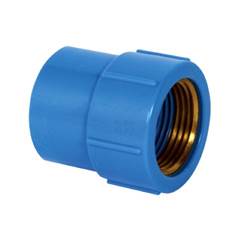 LUVA | SOLDÁVEL/ROSCÁVEL | DN32X1 AZUL | ROSCA EM LATÃO - AMANCO