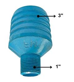 ADAPTADOR DE FERRO FUNDIDO DN3X1 | REDUÇÃO NA ROSCA MACHO