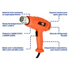 SOPRADOR TÉRMICO 2000W 220V - INTECH MACHINE