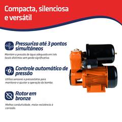 PRESSURIZADOR BFL370 | MONOFÁSICO 220V - INTECH MACHINE